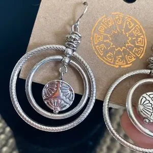 Ruby Rd Jewelry Ruby Rd. | Jewelry | Ruby Rd Silvertone Double Hoop Earrings With ...